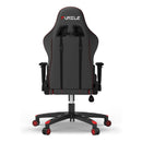 Furgle Gaming Chair, Racing Style High-Back Office Chair with Adjustable Armrests, PU Leather Ergonomic Video Game Chair with Headrest and Lumbar Support, Rocking Mode - Black/Red
