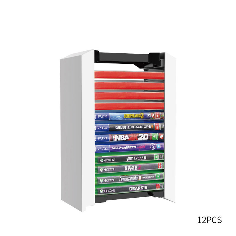 Dobe Game Disc Storage Stand For pS5, PS4, Xbox & Nintendo Games - Black/White