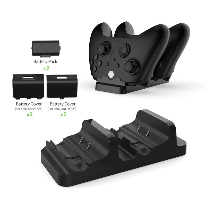 Dobe Dual Charging Station With Two Rechargable Batteries For Xbox Series X|S And One Controllers