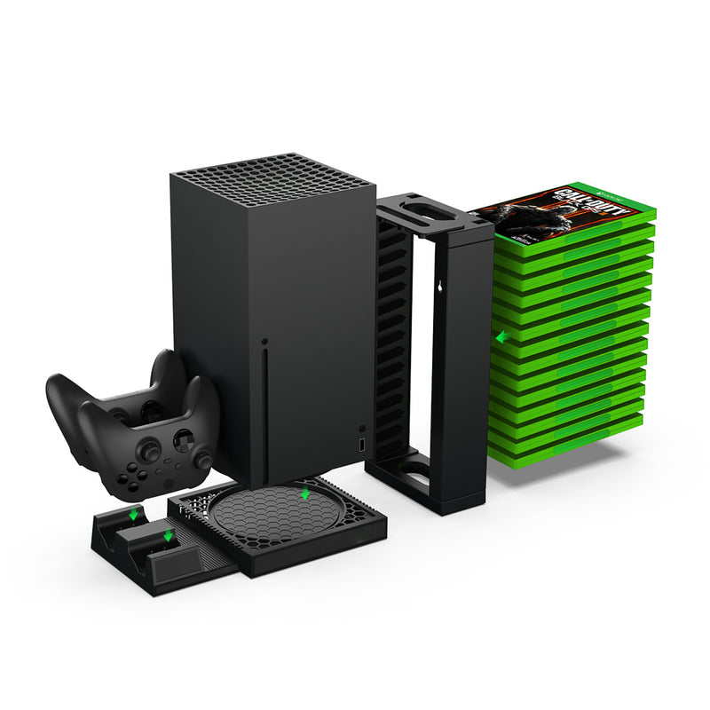 Dobe TYX-0667 Multifunctional Stand Dual Controller Charger Charging Dock Station Game Storage Rack For Xbox Series X