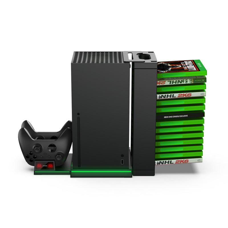 Dobe TYX-0667 Multifunctional Stand Dual Controller Charger Charging Dock Station Game Storage Rack For Xbox Series X