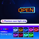 RGB Neon Rope Lights IP67 Waterproof, Bluetooth APP Control, Flexible Silicone Design