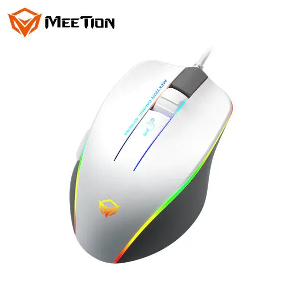 Meetion GM23 RGB Circulation Backlit Gaming Mouse - White