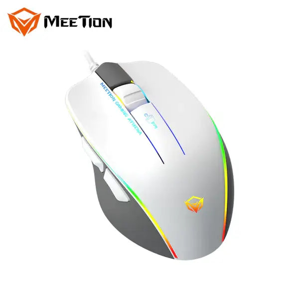 Meetion GM23 RGB Circulation Backlit Gaming Mouse - White