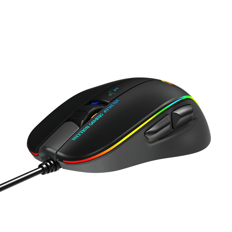 Meetion GM23 RGB Circulation Backlit Gaming Mouse - Black