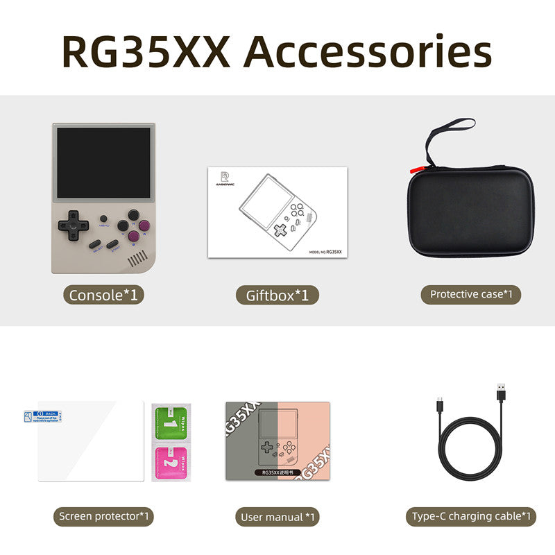 Anbernic RG35XX Handheld
Retro Game Console with 3.5 Inch IPS Screen and 5474 Classic Games 2100mAh Battery Support Linux, HDMI and TV Output