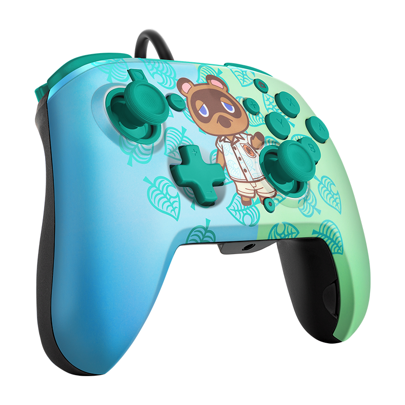 Pdp Faceoff Deluxe+ Wired Controller - Animal Crossing Edition Tom Nook For Nintendo Switch Nintendo