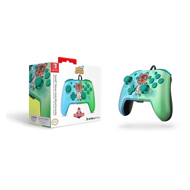 PDP Faceoff Deluxe Wired Controller Animal Crossing Edition Tom N