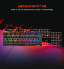 MEETION MK005 RGB Backlit Mini 61 Keys Wired  Mechanical Gaming Keyboard Blue Switch - Black