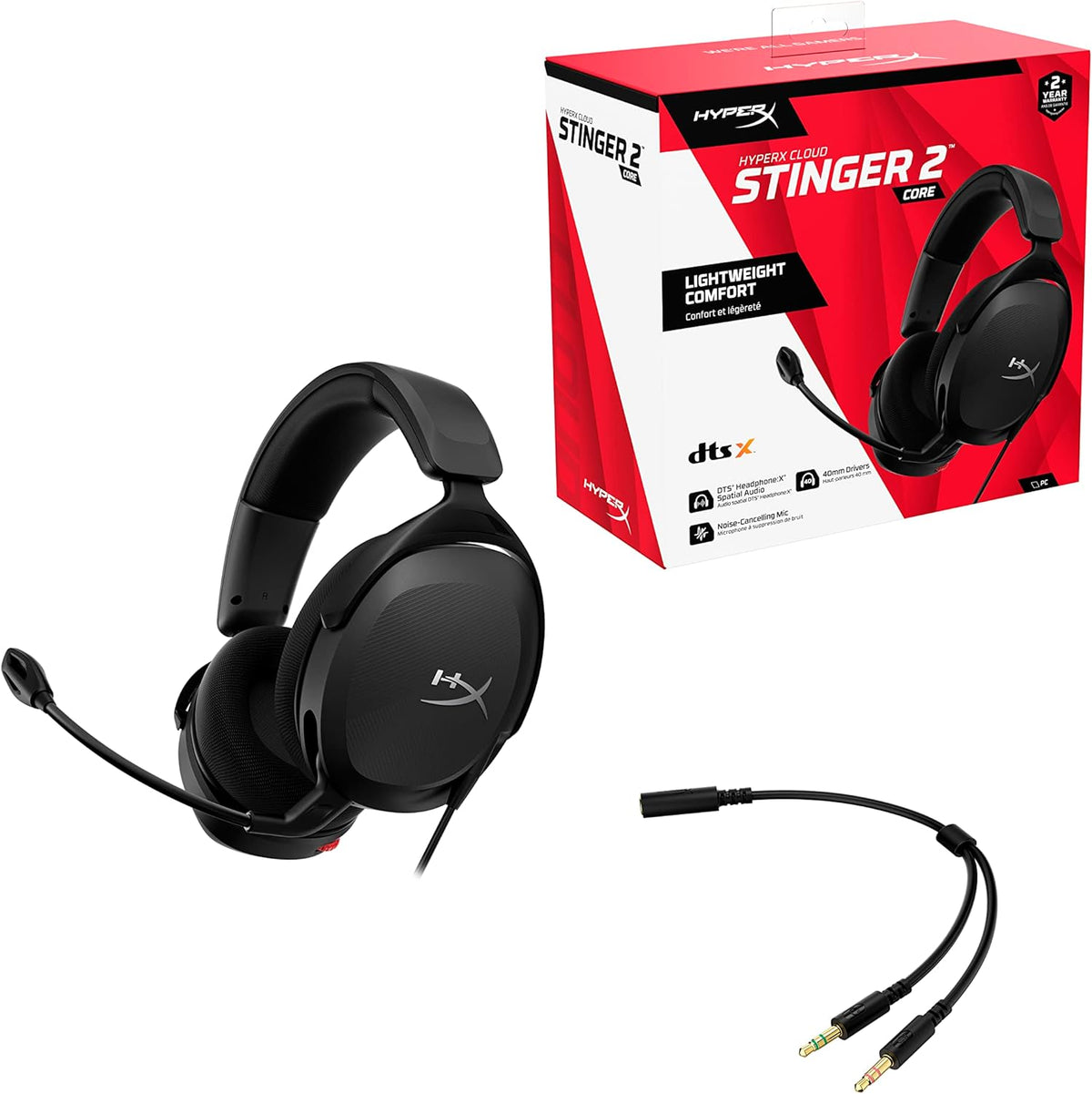 HyperX Cloud Stinger 2 Core – Gaming Headset, Lightweight