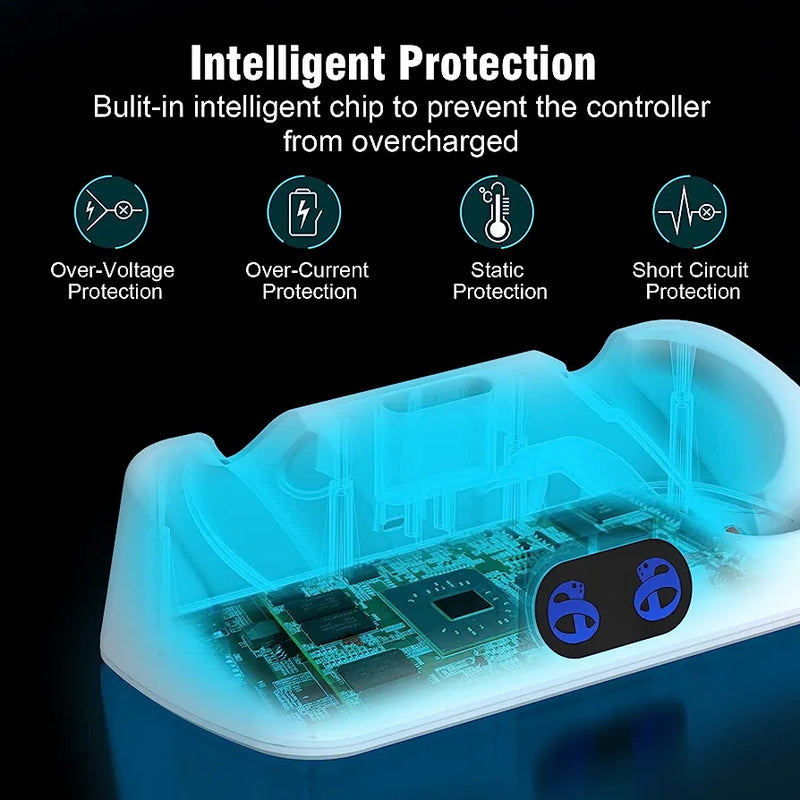 Dobe PS VR2 Controllers Charging Station with Led Indicator & VR Headset Display Stand