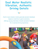 PXN V3 Pro 180 Degree Steering Wheel with Pedals, Vibration Feedback fot for PC, PS3, PS4, Xbox One & Series XS, Nintedno Switch - Blue/Pink