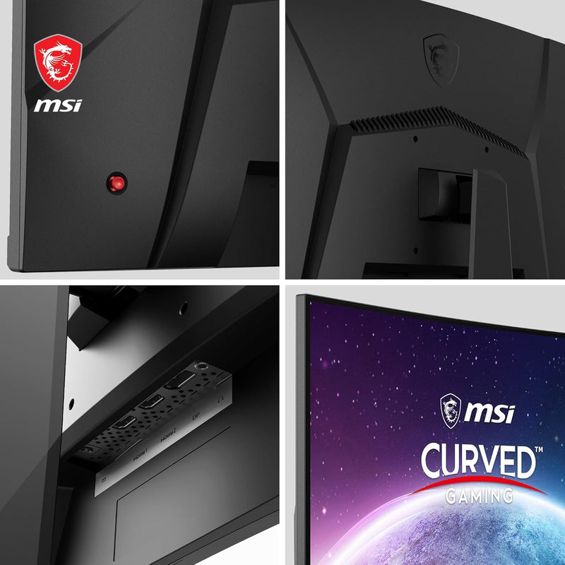 MSI G24C4 E2 24 Inch Fhd Curved Gaming Monitor - 1500R 1920 X 1080 Va Panel, 180Hz / 1Ms, Black