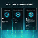 Attack Shark L80PRO Wireless Gaming Headset Lightweight Headphones with 20ms Low Latency, Dual Mics, 40mm Drivers, 300mAh Battery - 3 Modes (2.4G/Bluetooth/Wired) for PC/PS/XBOX