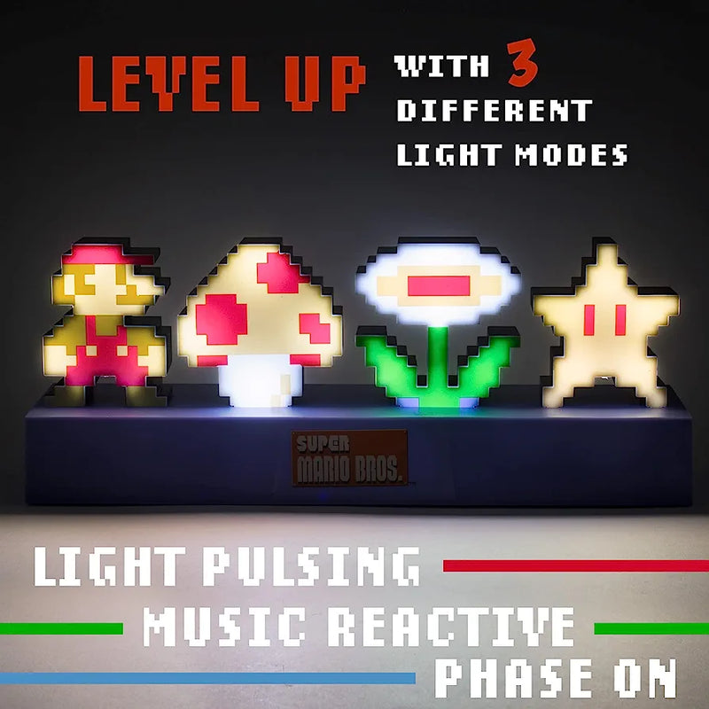 Super Mario Bros Icons Light, Decorative Light Up Figure