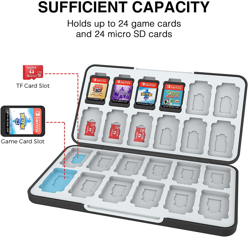 Game Card Case For Nintendo Switch With 24 Slots And Micro Sd Nintendo Switch Accessory