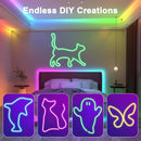 RGB Neon Rope Lights IP67 Waterproof, Bluetooth APP Control, Flexible Silicone Design