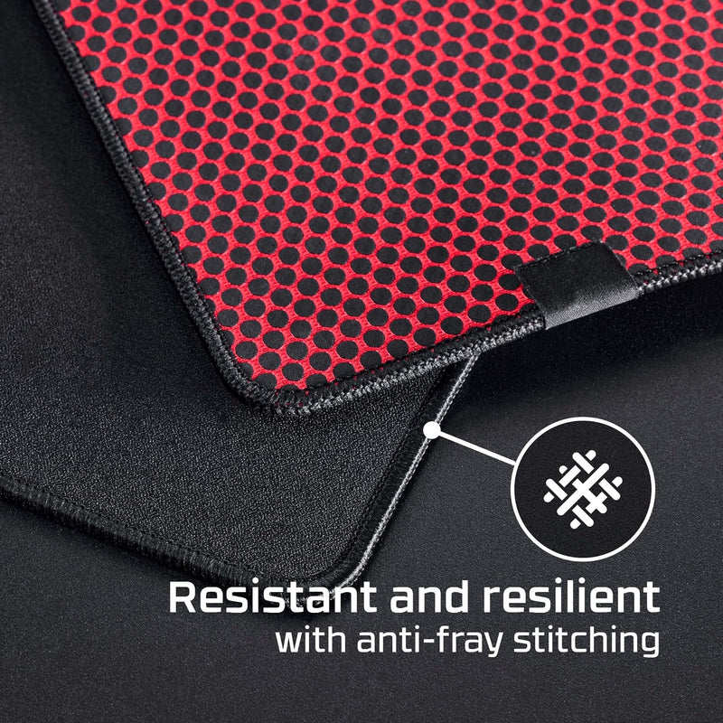 HyperX Pulsefire Gaming Mouse Pad Precise Cloth Surface, Anti-Fray Stitching, Non-Slip Rubber Base, Desk Mat Black