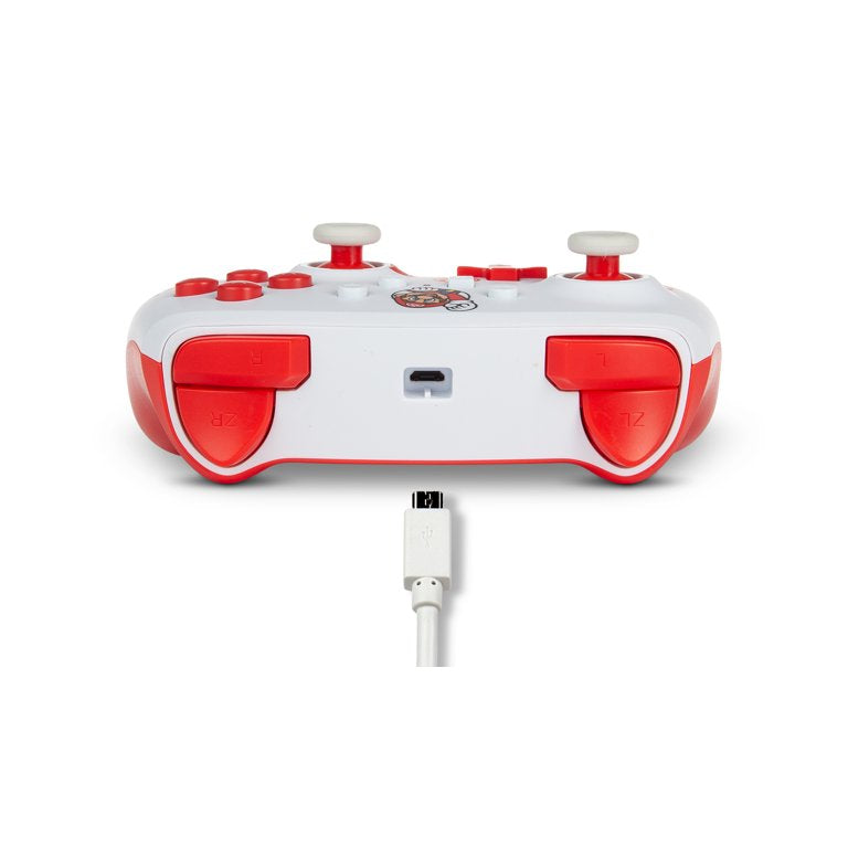 Powera Enhanced Wired Controller For Nintendo Switch - Mario Red/white Nintendo Switch Accessory