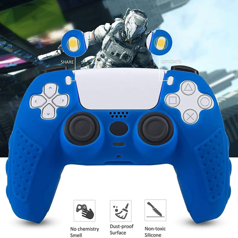 Silicone Anti-Slip Cover With Two Thumb Grips For Playstation 5 Controller Playstation Accessory