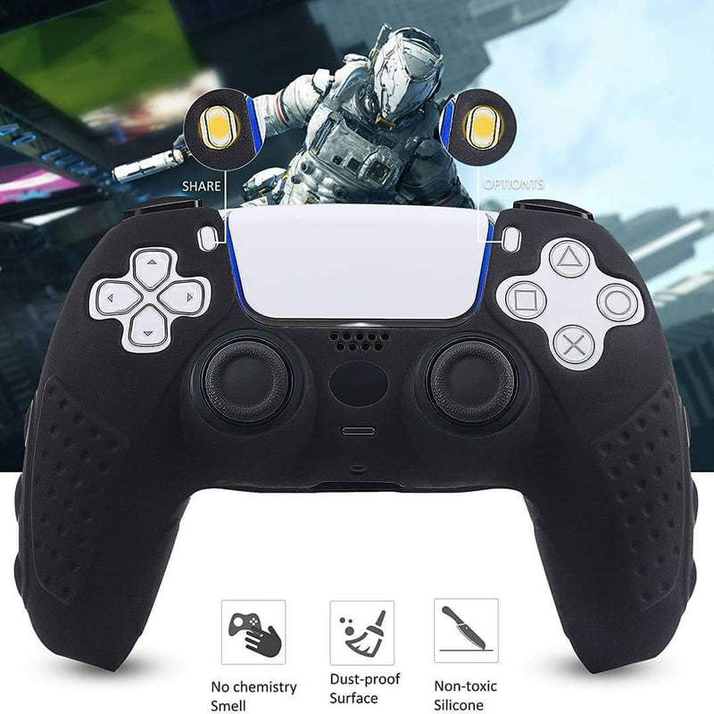 Silicone Anti-Slip Cover With Two Thumb Grips For Playstation 5 Controller Playstation Accessory