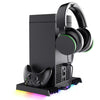 iPega  Xbox Series X Multi-function RGB Vertical Stand with Charging Dock, Cooling  Fan, RGB Light Strip; Game Storage &  Headphone Stand - PG-XBX024S
