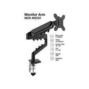 MCR-MSC01 Black Adjustable Monitor Bracket Wire Clamp Single Monitor Stand