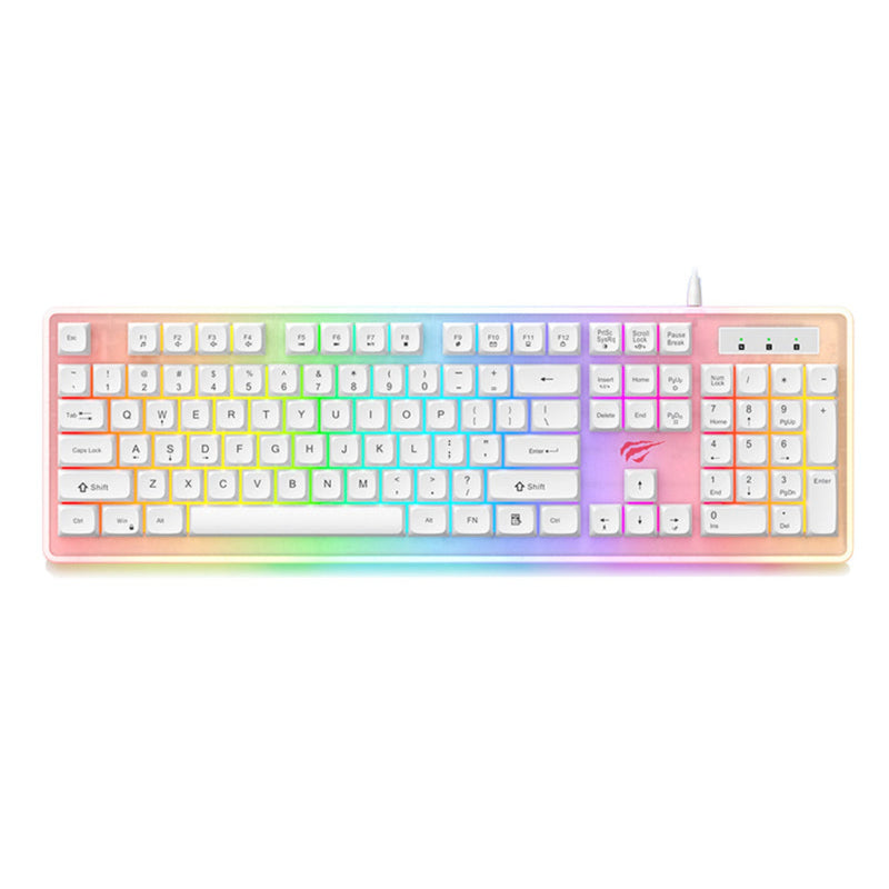 Havit KB876L Wired RGB backlighting Gaming Keyboard_White