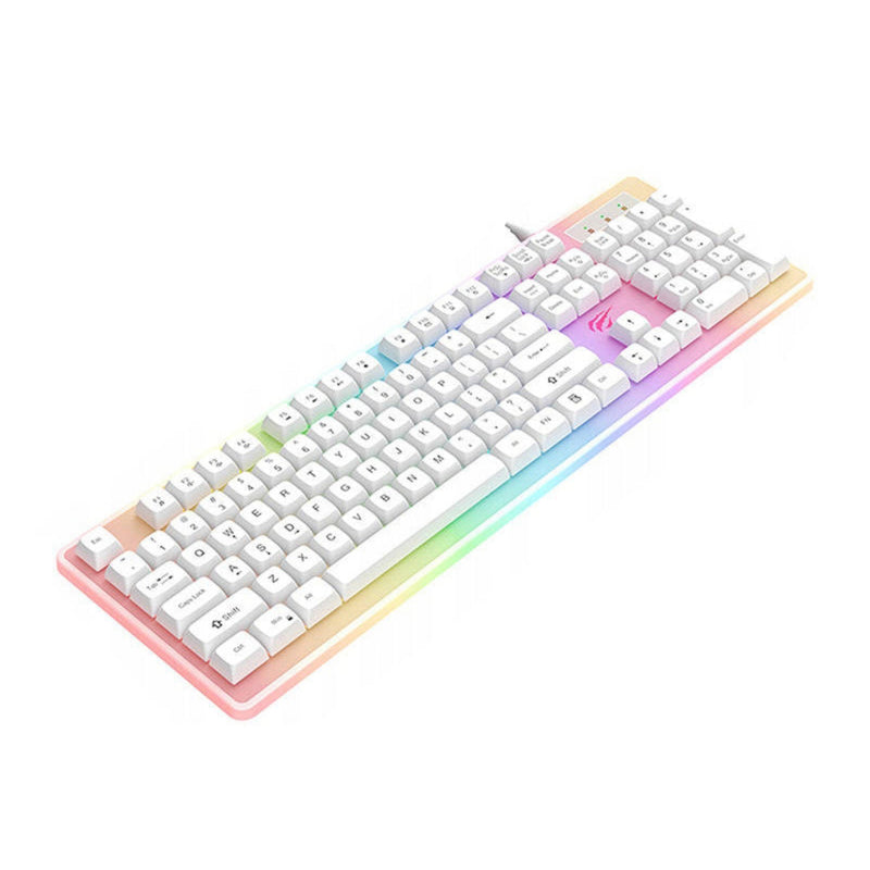 Havit KB876L RGB backlighting Gaming Keyboard - White