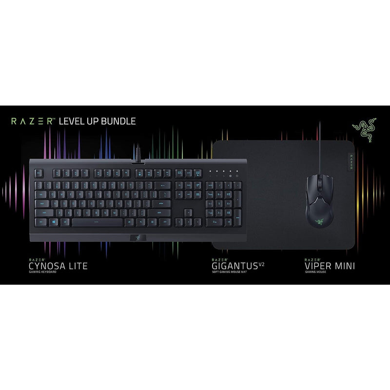 Razer Level Up Bundle Wired Mouse and Keyboard Cynosa Lite + Gigantus V2 Medium + Viper Mini