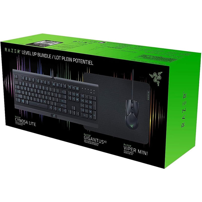 Razer Level Up Bundle Wired Mouse and Keyboard Cynosa Lite + Gigantus V2 Medium + Viper Mini