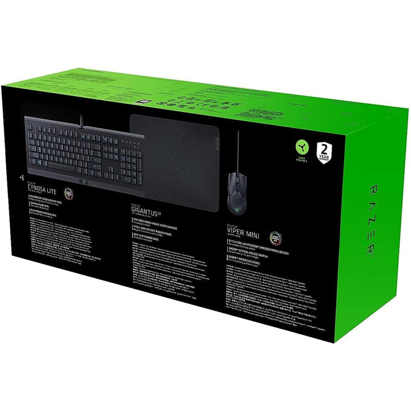 Razer Level Up Bundle Wired Mouse and Keyboard Cynosa Lite + Gigantus V2 Medium + Viper Mini