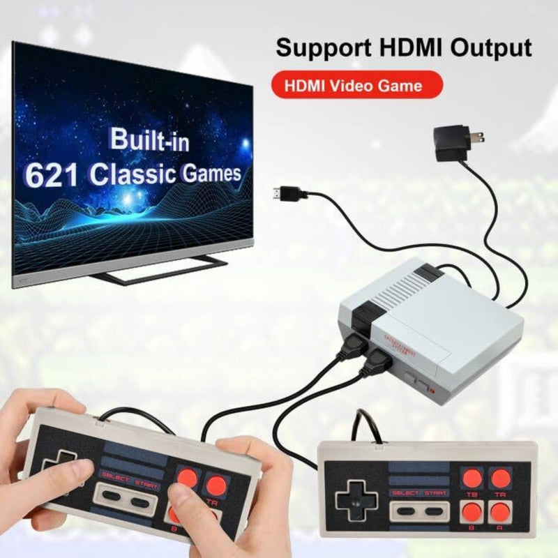 Classic Retro Game Console with 621 8bit Games - HDMI Output