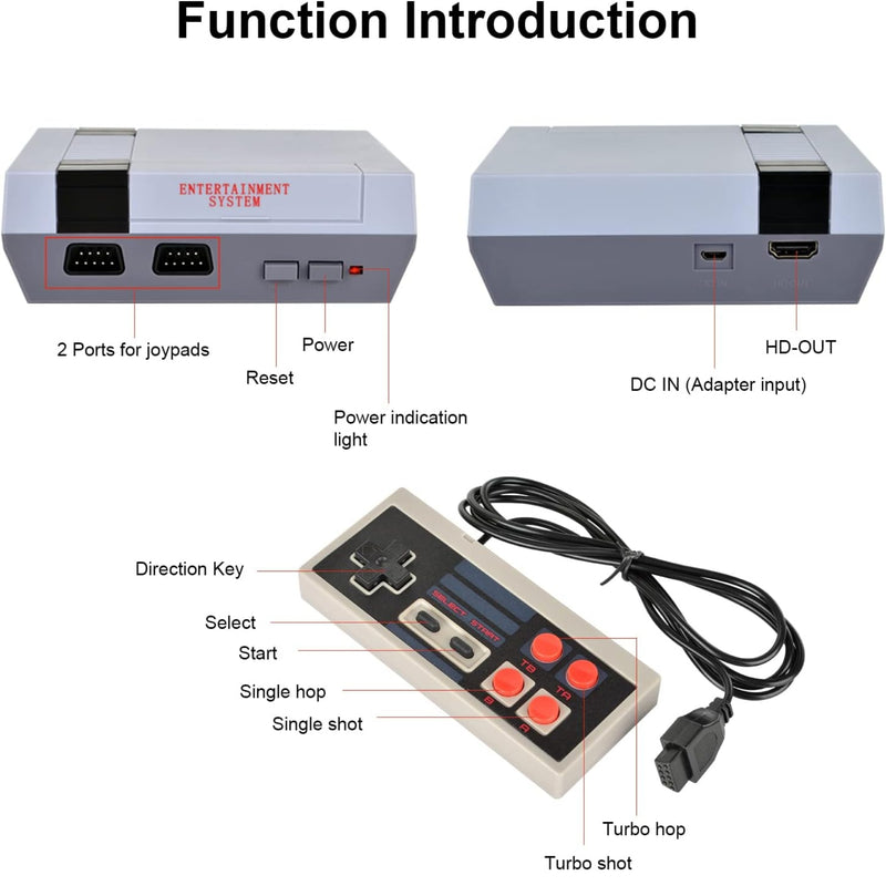 Classic Retro Game Console with 621 8bit Games - HDMI Output