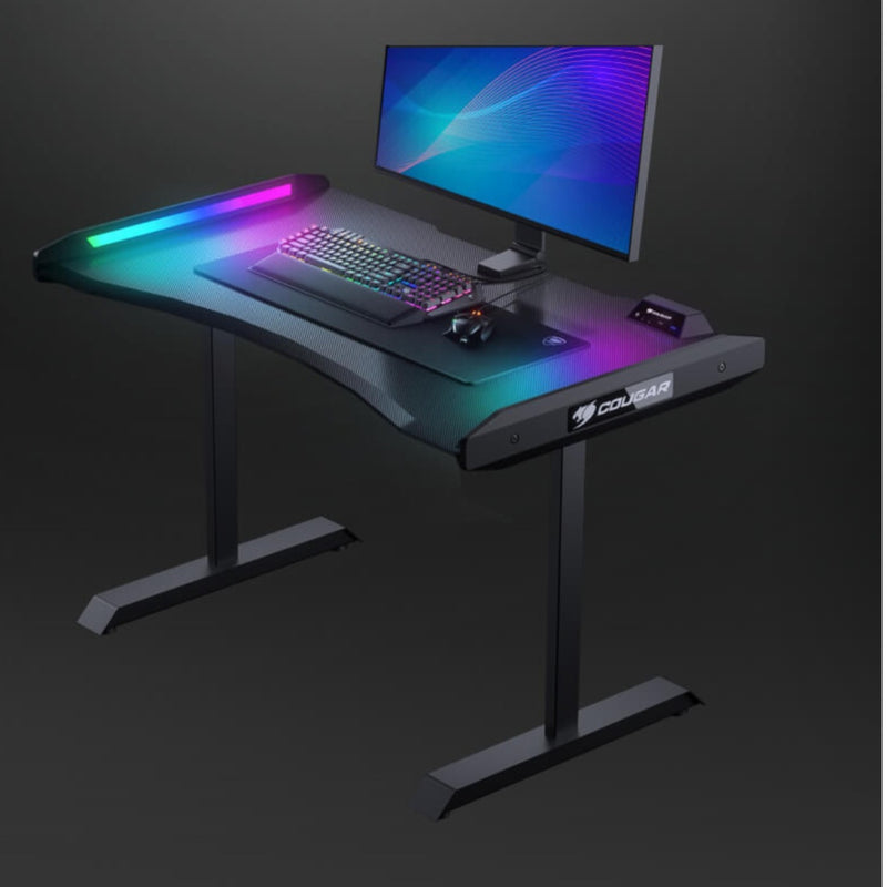 COUGAR Mars 120 49" Gaming Desk with Dazzling ARGB Lighting Effects and Ergonomic Design