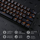 RK ROYAL KLUDGE RK61 RGB Triple Mode BT5.0/2.4G/USB-C 60% Hot-swappable Switches Mechanical Gaming Keyboard - Black