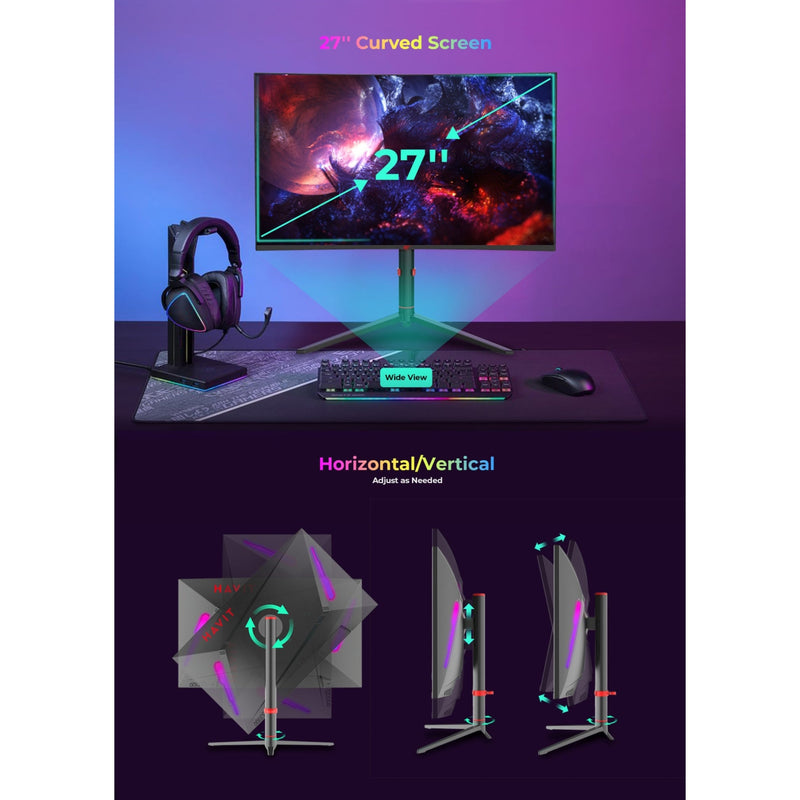 Havit GSC102 27" inch 200Hz Full HD 1920×1080 VA Curved Gaming Monitor