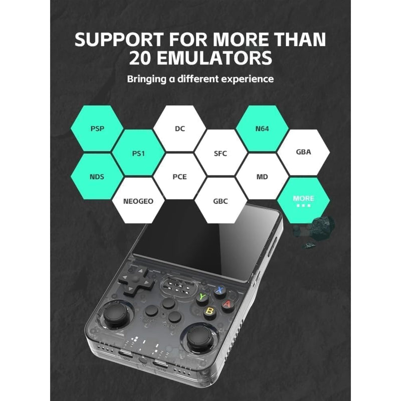 RG36S Video Game Handheld Console, Built-in 64GB TF Card, 3.5 Inch IPS Screen, Retro Linux System, Support 15000+ Classic Games, 2.4G Wireless Gamepad, TV, Monitor Connection