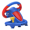 PXN V3 Pro 180 Degree Steering Wheel with Pedals, Vibration Feedback fot for PC, PS3, PS4, Xbox One & Series XS, Nintedno Switch - Red/Blue