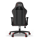 Furgle Gaming Chair, Racing Style High-Back Office Chair with Adjustable Armrests, PU Leather Ergonomic Video Game Chair with Headrest and Lumbar Support, Rocking Mode - Black/Red