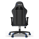 Furgle Gaming Chair, Racing Style High-Back Office Chair with Adjustable Armrests, PU Leather Ergonomic Video Game Chair with Headrest and Lumbar Support, Rocking Mode - Black/Blue