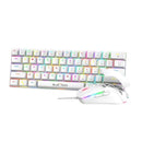 Bluetech 2 in 1 Combo 60% Mechanical Gaming Keyboard & Mouse - White