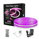 RGB Neon Rope Lights IP67 Waterproof, Bluetooth APP Control, Flexible Silicone Design