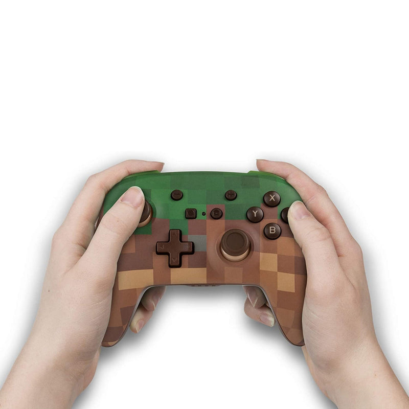 Powera Enhanced Wireless Controller For Nintendo Switch - Minecraft Grass Block Nintendo Switch