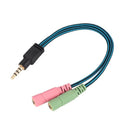 Kotion Each 3.5mm Jack Splitter Y-Adapter 1 male, 2 Female  