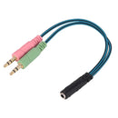 Headset headphone splitter convertor