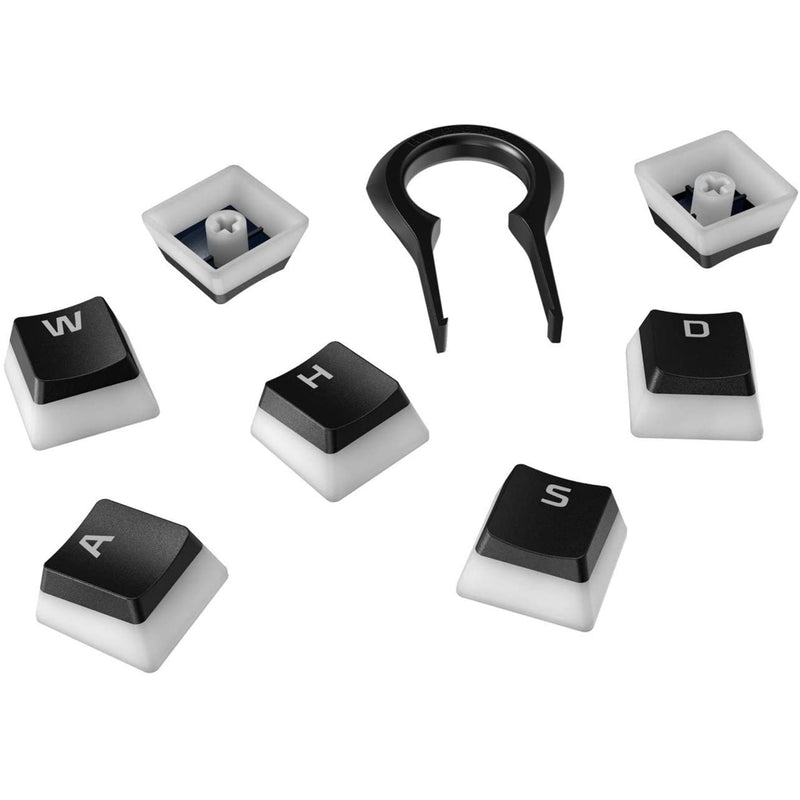 HyperX Pudding Keycaps - Double Shot PBT Keycap Full Key Set - Black