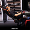 Meetion Chr25 Gaming E-Sport Chair With Footrest - Black And Orange