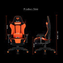 Meetion Chr25 Gaming E-Sport Chair With Footrest - Black And Orange