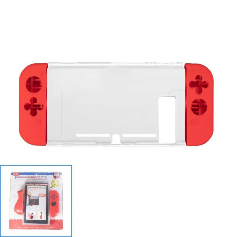 Nintendo Switch Crystal Back Cover With Joy-Con Red Silicone Covers Nintendo Switch Accessory